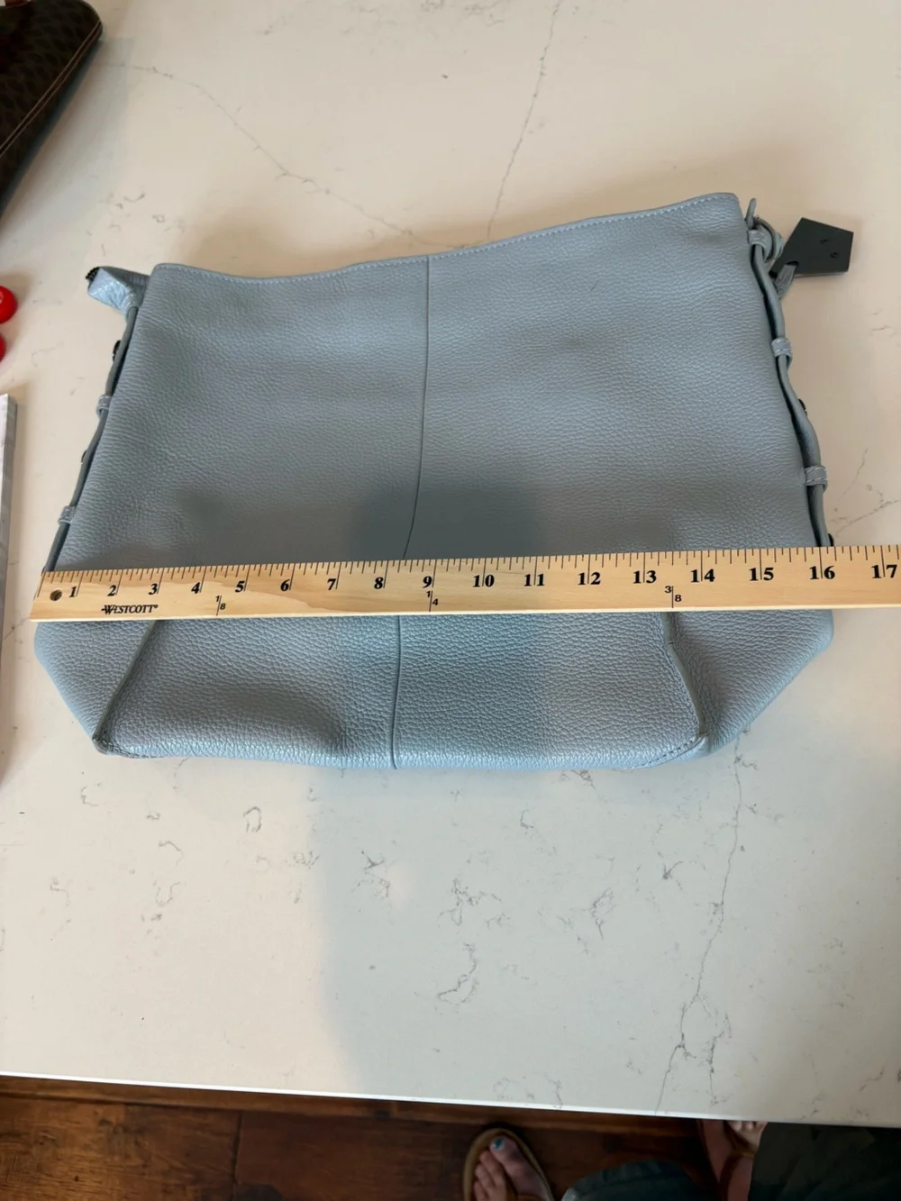 Botkier Grey/blue Pebbled Leather Hobo Shoulder Bag